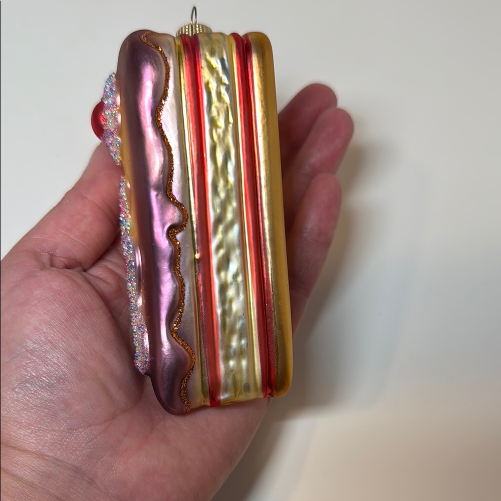Vintage KS Germany Blown Glass Cake Ornament 4” - Picture 9 of 9